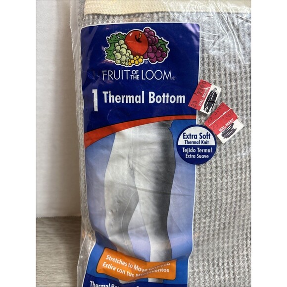 Fruit of the Loom Men's Waffle Thermal Bottoms Long Johns Underwear Sz Large NOS - Picture 3 of 4